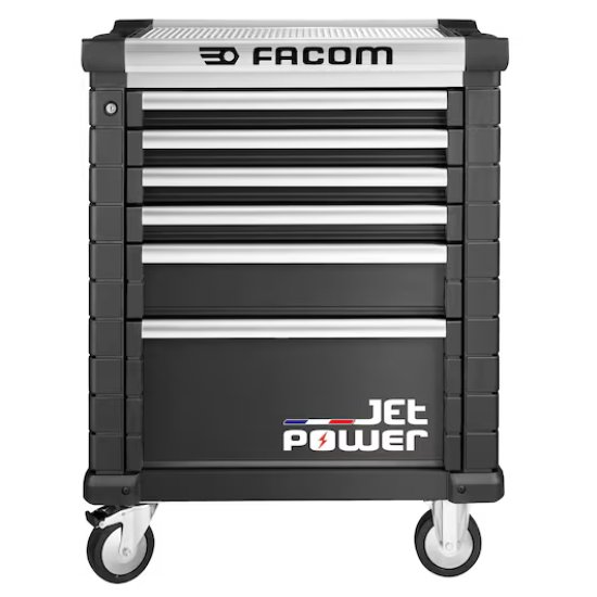 JET Werkzeugwagen 6 Schubladen mit Power-Schublade M3, Schwarz | FACOM