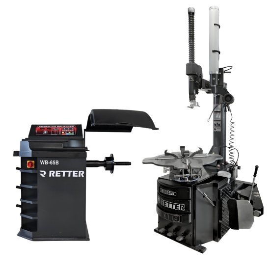 Preview: RETTER Profi Reifenmontiermaschine 380V RT-706A Pro mit Schwingarm und 2 Stufig & Wuchtmaschine WB-65B | Reifenservice SET Preview: RETTER Profi Reifenmontiermaschine 380V RT-706A Pro mit Schwingarm und 2 Stufig & Wuchtmaschine WB-65B | Reifenservice SET