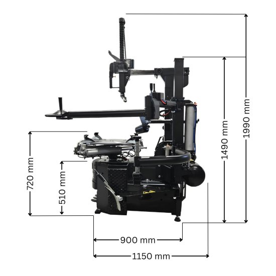 RETTER Profi Reifenmontiermaschine 380V RTH-706D+Apro mit Booster System & Wuchtmaschine JH-80B SET