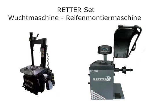 RETTER Set - Wuchtmaschine RT-70ES / RTM 706B Reifenmontiermaschine