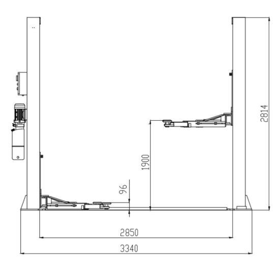 2 Säulen Hebebühne Halb. Autom. RETTER RTH-2040ECO 4T