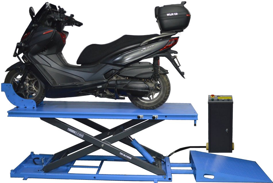 Elektro-hydraulische Motorrad-Scherenhebebühne mit schneller Entriegelung - 1.0 t