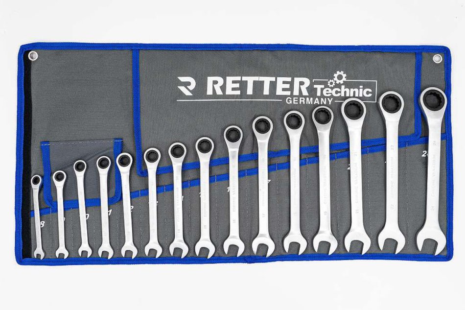 15-tlg. RETTER Ratschenschlüssel-Set I 8-24mm