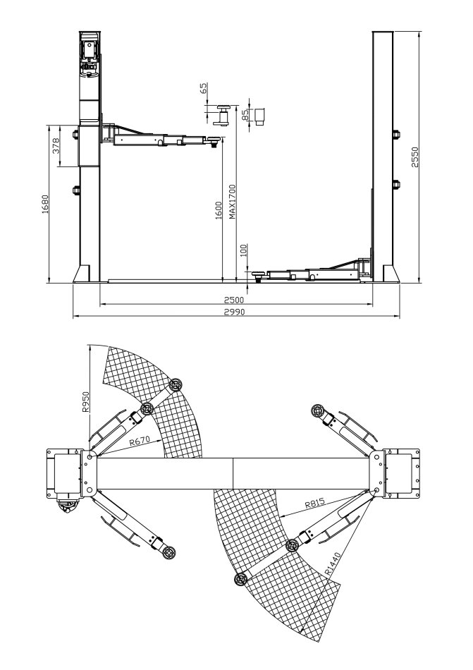 RETTER L24BE 2 Säulen Hebebühne 4,2 t - Profi-Line | Version kurz 2520 mm RETTER L24BE 2 Säulen Hebebühne 4,2 t - Profi-Line | Version kurz 2520 mm