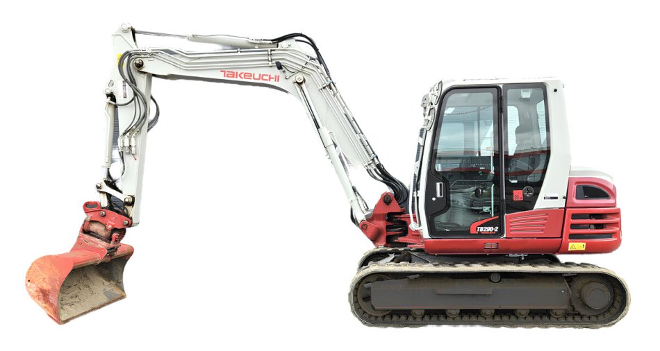 Takeuchi Midibagger TB290-2 - Allrounder mit 70 PS Yanmar Dieselmotor mit Turbolader | Gebraucht: 2500 Stunden