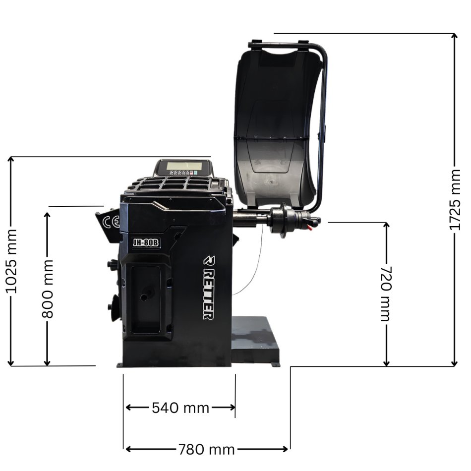 RETTER Profi Reifenmontiermaschine 380V RTH-706D+Apro mit Booster System & Wuchtmaschine JH-80B SET